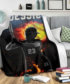 Custom Softball Player Fireball Gift For Fan Lovers, Gifts For Sports Lovers
