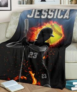 Custom Softball Player Fireball Gift For Fan Lovers, Gifts For Sports Lovers