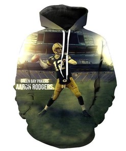 Customizable Aaron Rodgers Green Bay Packers 3D All Over Print Zip Up Hoodie Option For Unisex Nfl Edition