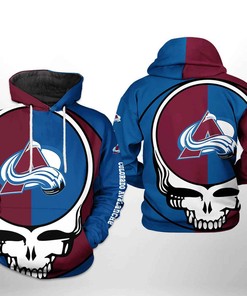 Customizable All Over Print Hoodie, Personalized Zip Up Hoodie For Nhl Team, Colorado Avalanche