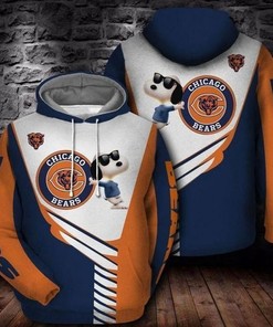 Customizable Chicago Bears 3D All Over Print Zip Up Hoodie