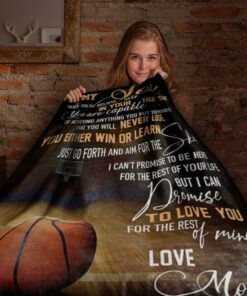 Customized Blanket To My Son, In Your Heart, Basketball Player