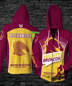Customized Brisbane Broncos Nrl 3D All Over Print Hoodie With Personalized Name