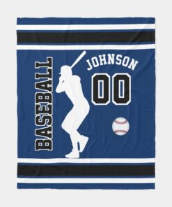 Customized Name Blanket, Baseball Banket