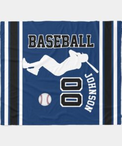 Customized Name Blanket, Baseball Banket