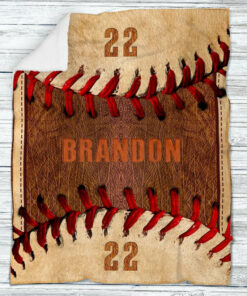 Customized Name Blanket, Personalized Baseball Throw Blanket, Birthday Gift For Him, Gift For Friend, Boy Gifts