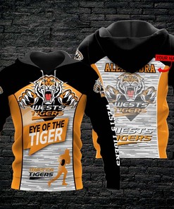Customized Wests Tigers Nrl 3D All Over Print Hoodie With Personalized Name