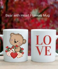 Cute Bear Mug, Valentines Day Mug, Valentines Gift For Her or Him