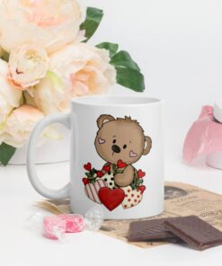 Cute Bear Mug, Valentines Day Mug, Valentines Gift For Her or Him