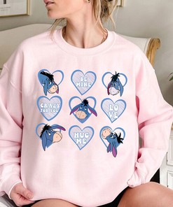 Cute Eeyore Valentine's Day T-shirt Disney Eeyore Hug Me Unisex T-shirt Winnie The Pooh Sweatshirt Magic Kingdom Disneyland Summer 2023 Tee