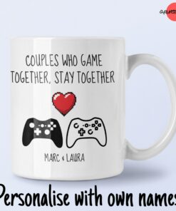 Cute Personalised Gaming Gift Mug, Boyfriend or Girlfriend Gift, Couple Gift, Birthday, Anniversary, Valentine Gifts