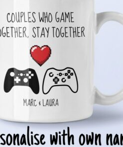 Cute Personalised Gaming Gift Mug, Boyfriend or Girlfriend Gift, Couple Gift, Birthday, Anniversary, Valentine Gifts