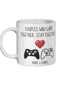 Cute Personalised Gaming Gift Mug, Boyfriend or Girlfriend Gift, Couple Gift, Birthday, Anniversary, Valentine Gifts