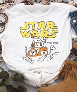 Cute Star Wars Ewok Celebration Yub Nub Doodle Shirt, Galaxy's Edge Holiday Trip Unisex T-shirt Family Birthday Gift Adult Kid Toddler Tee