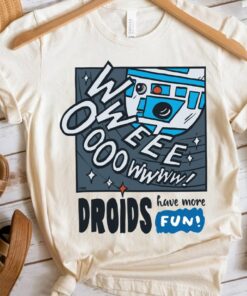 Cute Star Wars R2-D2 Droids Have More Fun Shirt, Galaxy's Edge Holiday Trip Unisex T-shirt Family Birthday Gift Adult Kid Toddler Tee