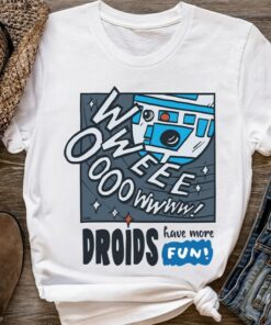 Cute Star Wars R2-D2 Droids Have More Fun Shirt, Galaxy's Edge Holiday Trip Unisex T-shirt Family Birthday Gift Adult Kid Toddler Tee