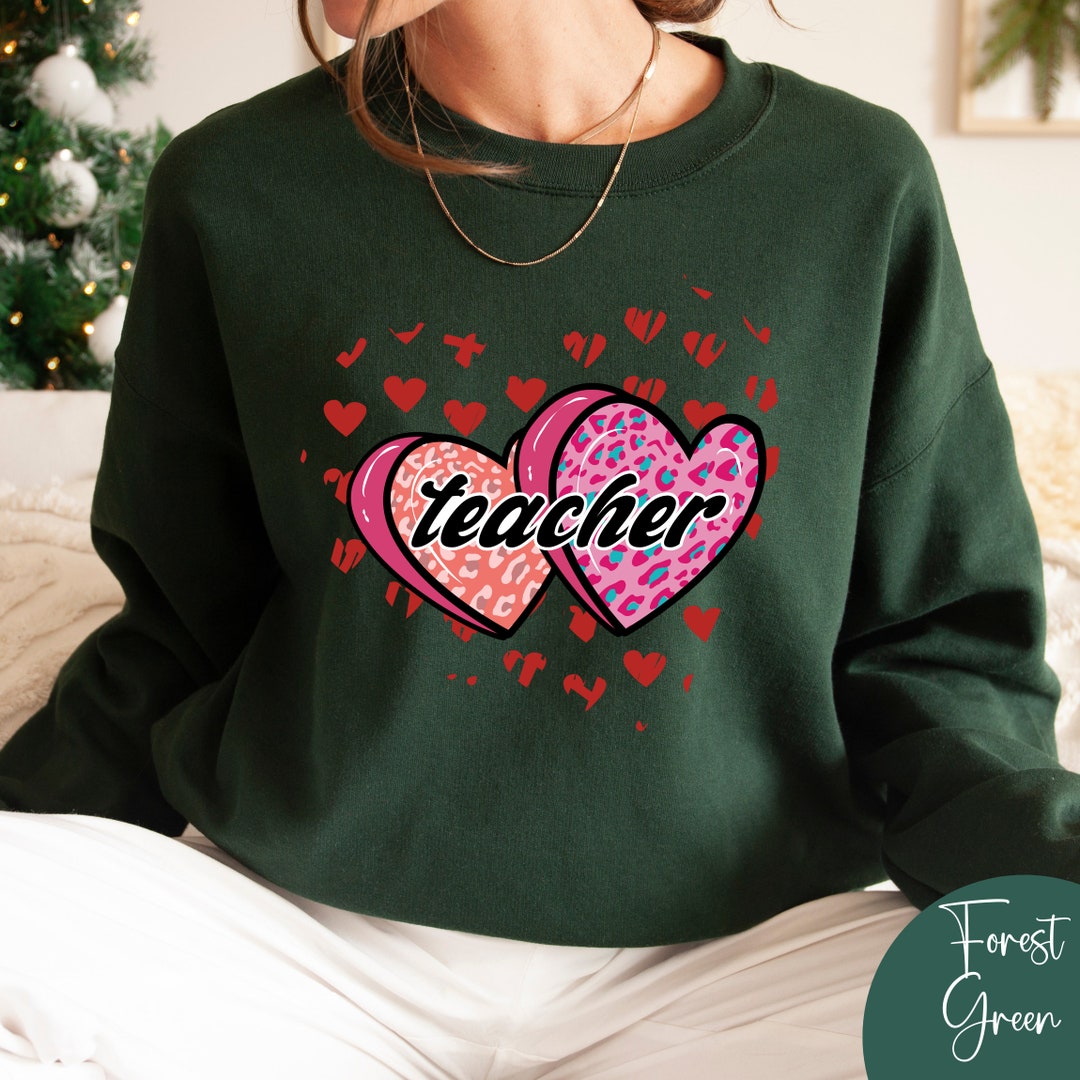 Cute Teacher Valentines Unisex Crewneck Sweatshirt