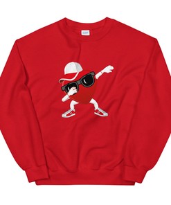 Dabbing Valentines Heart Sweatshirt: Unisex