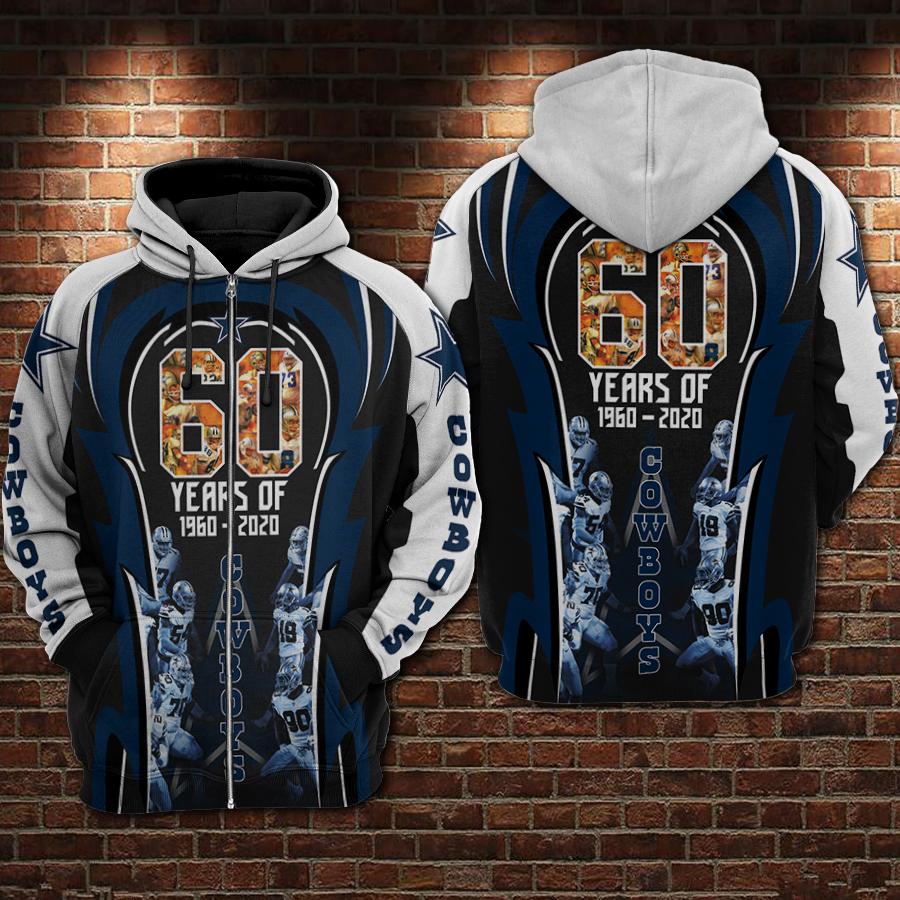 Dallas Cowboys American Ripped 3D All Over Print Zip Hoodie, Show Your Nfl Football Support