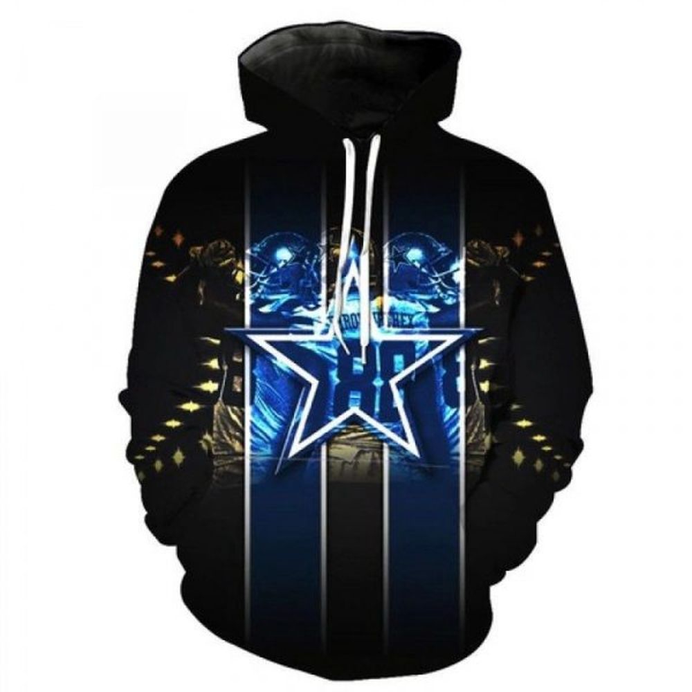Dallas Cowboys Classic 3D All Over Print Hoodie With Zip Up