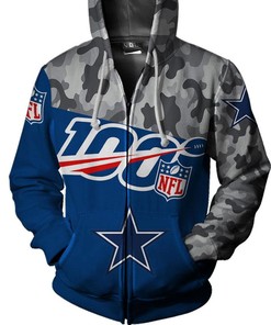 Dallas Cowboys Classic Nfl 3D All Over Print Hoodie With Zip Up Option