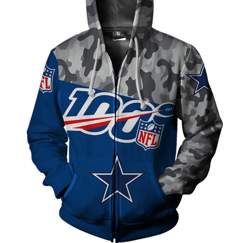 Dallas Cowboys Classic Nfl 3D All Over Print Hoodie With Zip Up Option