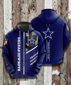 Dallas Cowboys Classic Nfl 3D All Over Print Hoodie With Zip Up Options