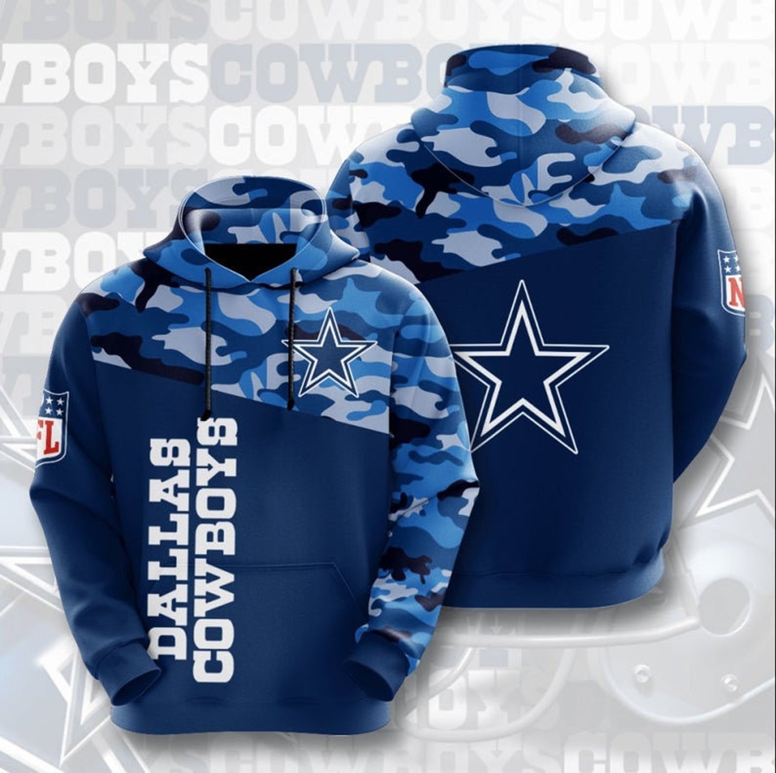 Dallas Cowboys Cowboy Truck And Auto Nfl 3D All Over Print Hoodie With Zip Up