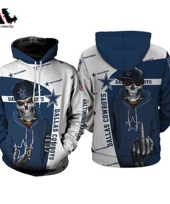 Dallas Cowboys Death Skull Hoodie 3D, Nfl All Over Printed Hoodie For Men And Women, Perfect For Halloween And Christmas