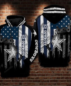Dallas Cowboys Nfl Football American Flag 3D All Over Printed Hoodie For Men And Women