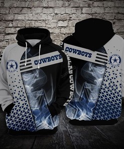 Dallas Cowboys Nfl Football Star Smoke 3D All Over Print Zip Up Hoodie Option