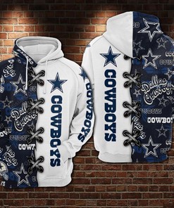 Dallas Cowboys Nfl Football White 3D All Over Print Zip Up Hoodie Option