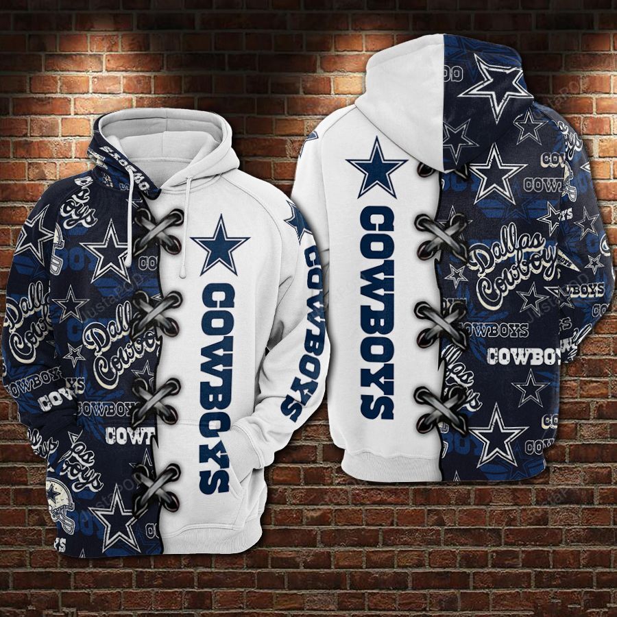 Dallas Cowboys Nfl Football White 3D All Over Print Zip Up Hoodie Option