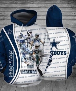 Dallas Cowboys Nfl Legends 3D All Over Print Zip Up Hoodie Option