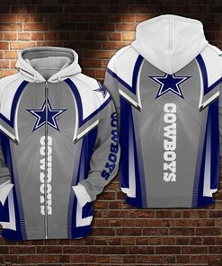 Dallas Cowboys Nfl Limited Edition Men'S And Women'S 3D All Over Print Zip Up Hoodie Option