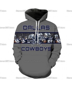 Dallas Cowboys Nfl Logo 3D Printed Pullover Zip Up Hoodie