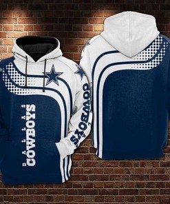 Dallas Cowboys Nfl National Football League Blue White Men'S And Women'S 3D Full Printing Pullover Hoodie