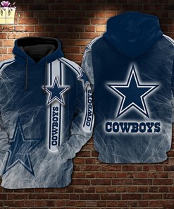 Dallas Cowboys Nfl Smoke Blue White 3D All Over Print Zip Up Hoodie Option