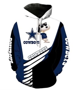 Dallas Cowboys Nfl Snoopy Peanuts 3D All Over Print Zip Up Hoodie Option