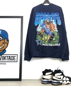 Dallas Cowboys NFL Tshirt Pullover Hoodie Crewneck Sweatshirt Reprinted Full Color Full Size Gifts For NFL Fans