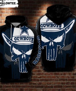 Dallas Cowboys Skull Nfl Unisex 3D All Over Print Zip Up Hoodie Option