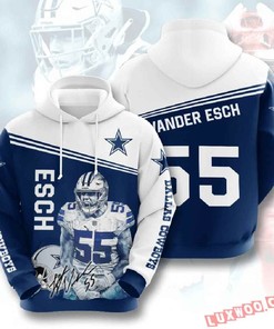 Dallas Cowboys Vander Esch 55 3D Zip Up Hoodie, Nfl All Over Print Hoodie
