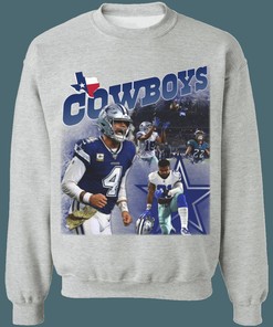 Dallas Cowboys Vintage NFL Crewneck Sweatshirt Hoodie Shirt Gifts for NFL Fans