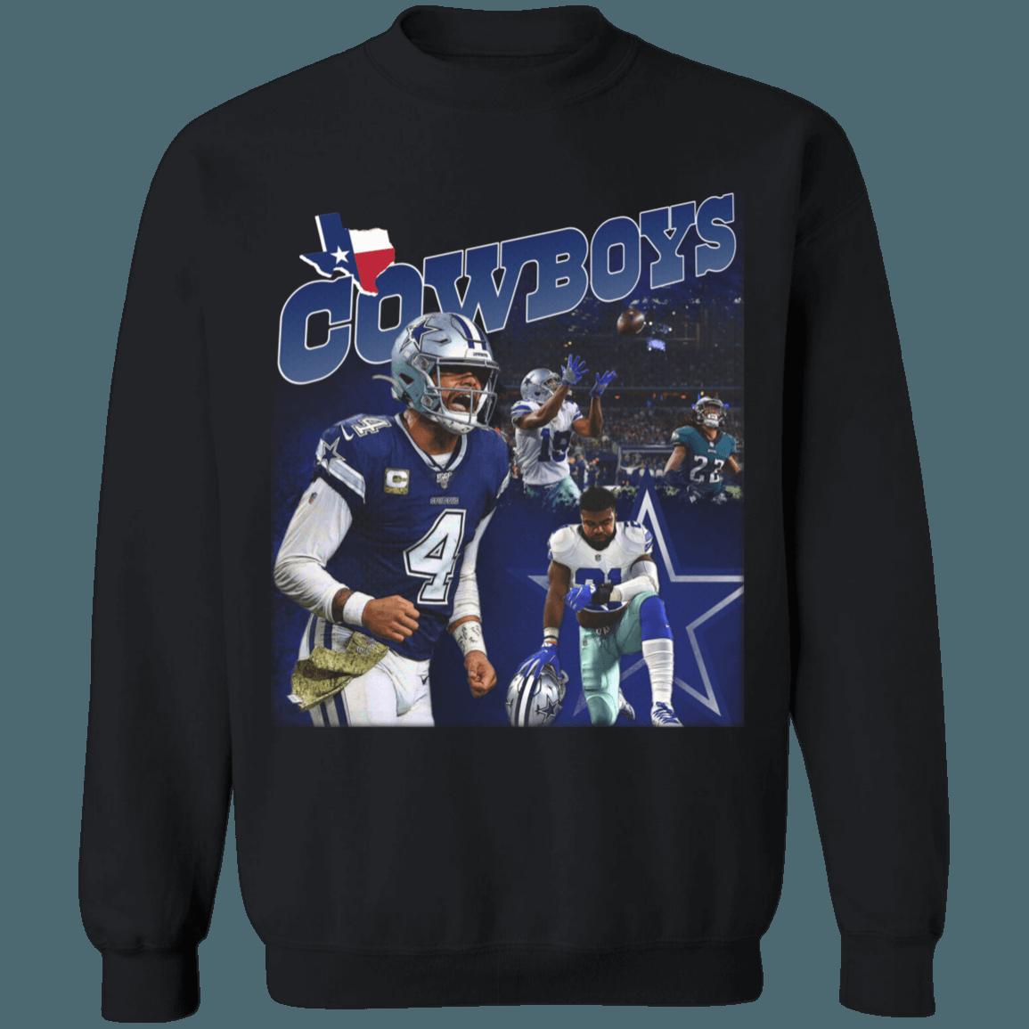 Dallas Cowboys Vintage NFL Crewneck Sweatshirt Hoodie Shirt Gifts for NFL Fans - Image 2