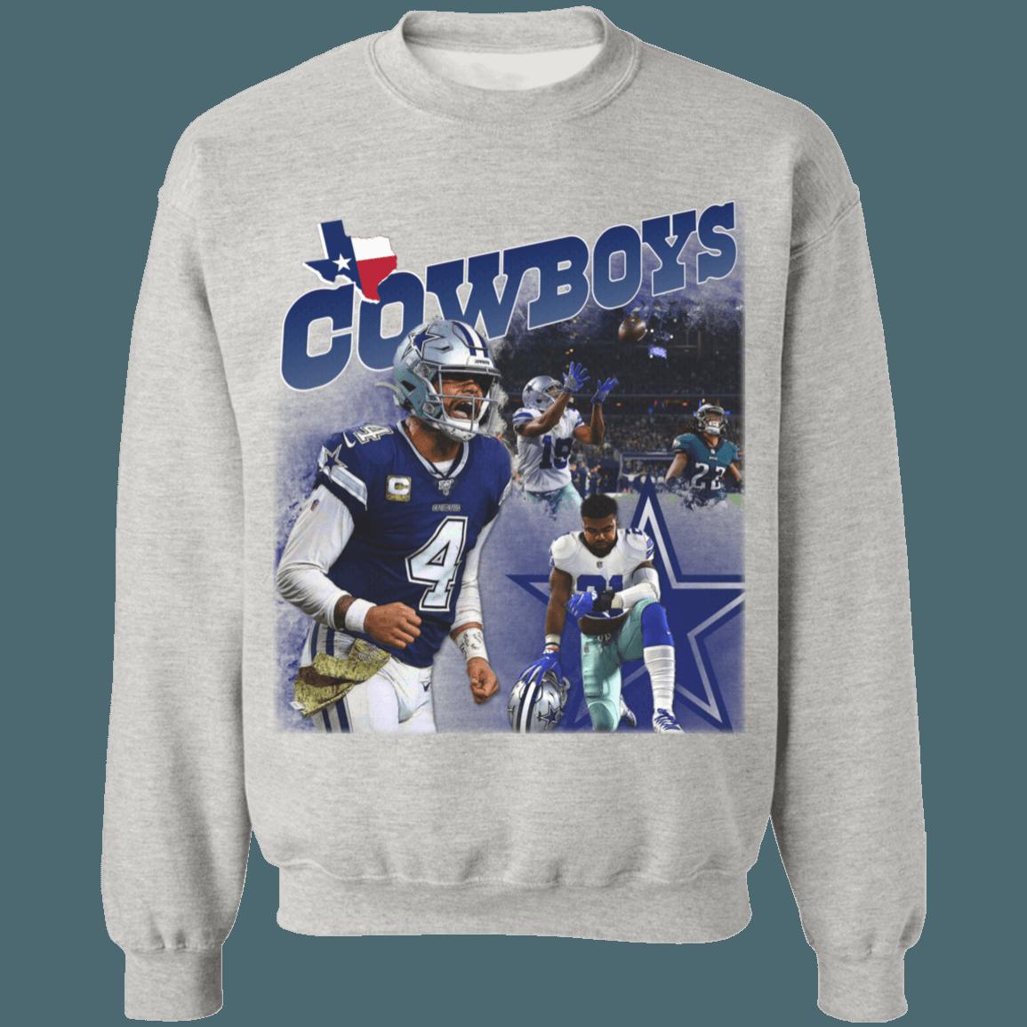 Dallas Cowboys Vintage NFL Crewneck Sweatshirt Hoodie Shirt Gifts for NFL Fans - Image 3