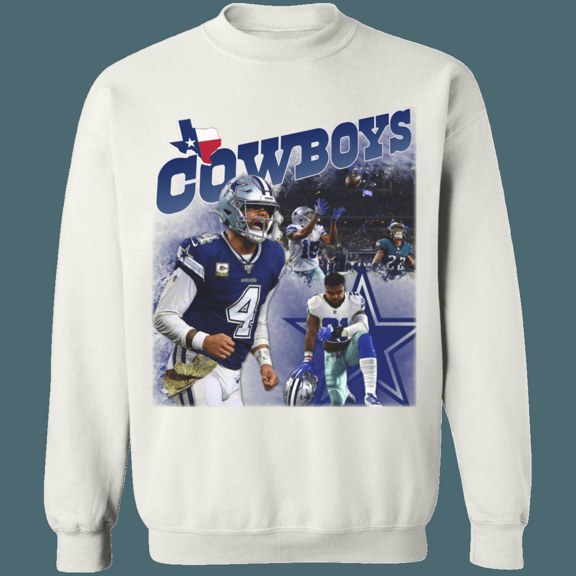 Dallas Cowboys Vintage NFL Crewneck Sweatshirt Hoodie Shirt Gifts for NFL Fans - Image 4