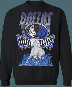 Dallas Mavericks Vintage NBA Crewneck Sweatshirt Hoodie Shirt Gifts for Fans