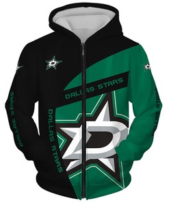 Dallas Stars 3D Zip Up Hoodie, Nhl All Over Print Hoodie