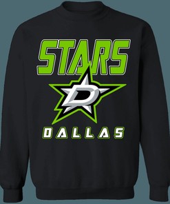 Dallas Stars NEON GREEN Retro NHL Crewneck Sweatshirt Hoodie Shirt Gifts for Fans