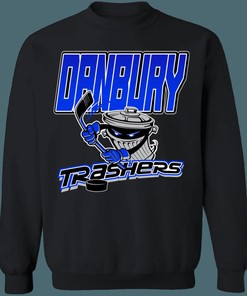 Danbury Trashers Retro UHL Hockey Crewneck Sweatshirt Hoodie Shirt Gifts for Fans